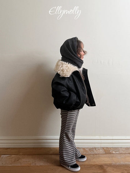 [PRE-ORDER] Latte Stripe Boot-Cut Pants