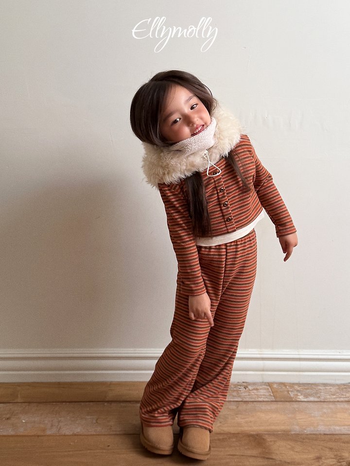 [PRE-ORDER] Latte Stripe Boot-Cut Pants