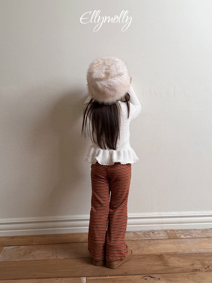 [PRE-ORDER] Latte Stripe Boot-Cut Pants