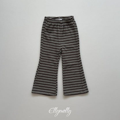 [PRE-ORDER] Latte Stripe Boot-Cut Pants