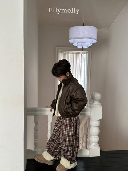 [PRE-ORDER] Teddy Fur Check Pants