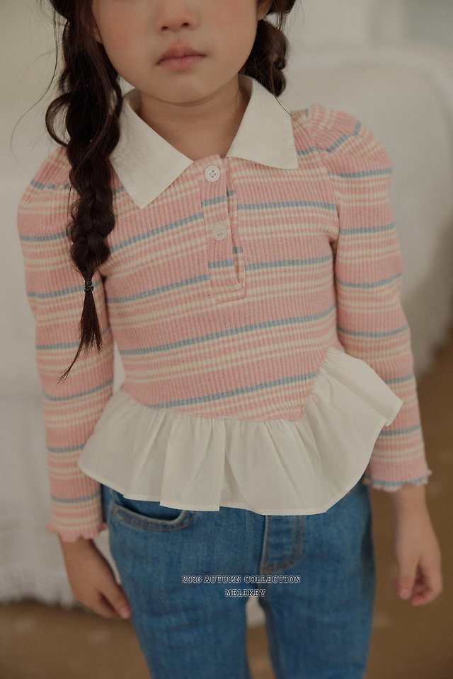 [PRE-ORDER] Diagonal Frill Collar T-Shirts
