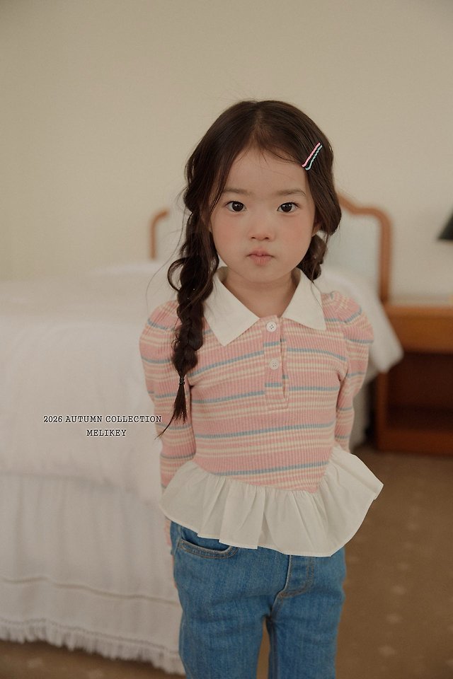 [PRE-ORDER] Diagonal Frill Collar T-Shirts