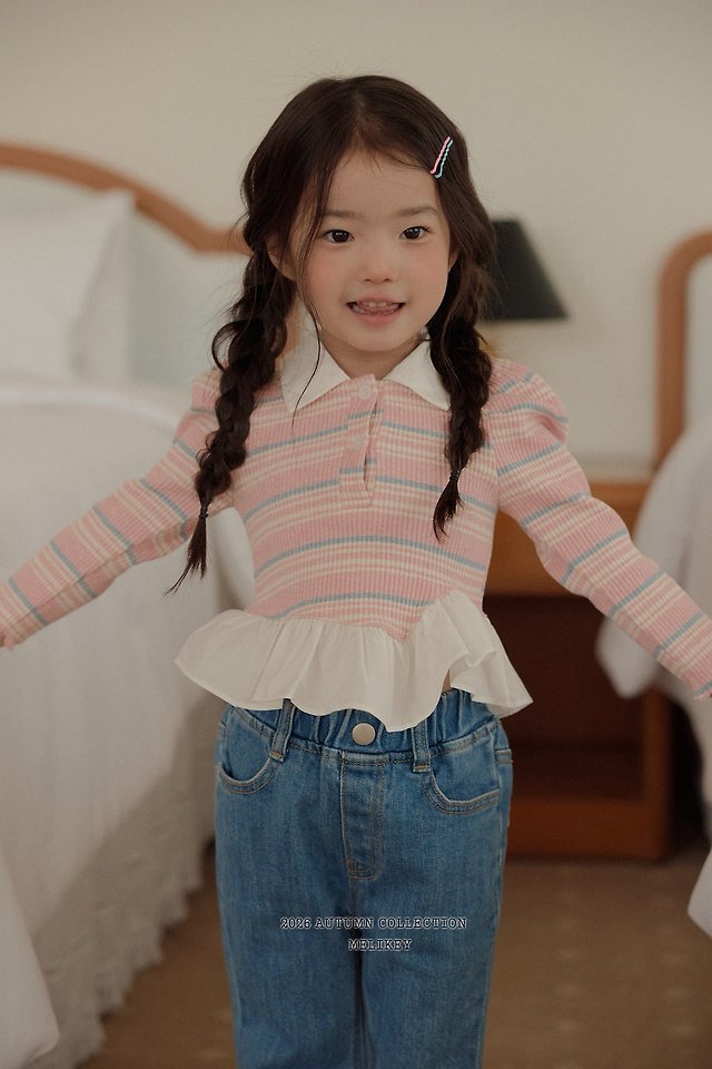 [PRE-ORDER] Diagonal Frill Collar T-Shirts
