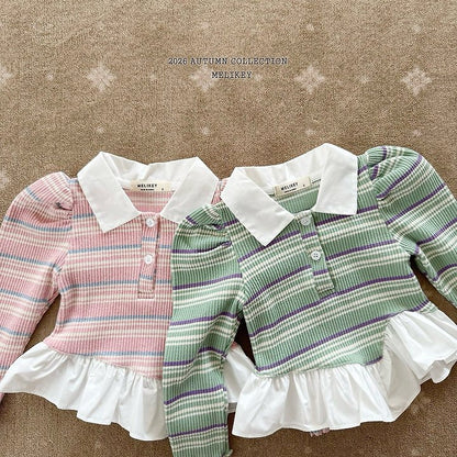 [PRE-ORDER] Diagonal Frill Collar T-Shirts