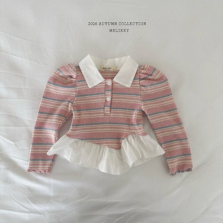 [PRE-ORDER] Diagonal Frill Collar T-Shirts