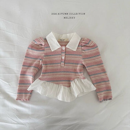 [PRE-ORDER] Diagonal Frill Collar T-Shirts
