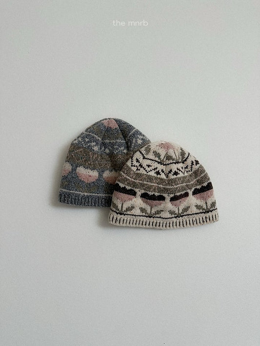 [PRE-ORDER] Flower Jacquard Beanie