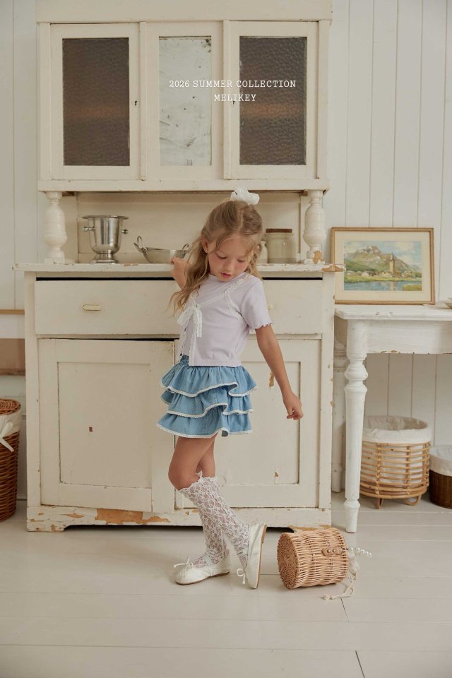 [PRE-ORDER] Lace Denim Can Can Skirts