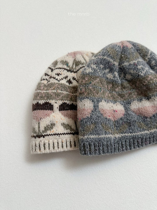 [PRE-ORDER] Flower Jacquard Beanie