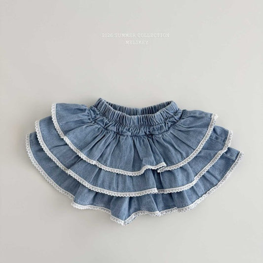 [PRE-ORDER] Lace Denim Can Can Skirts