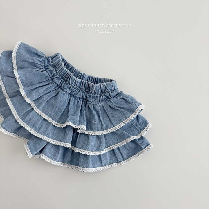 [PRE-ORDER] Lace Denim Can Can Skirts