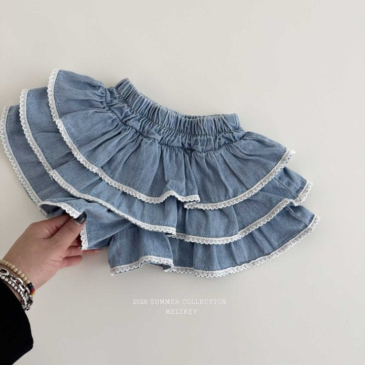 [PRE-ORDER] Lace Denim Can Can Skirts