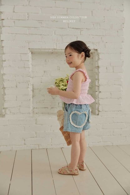 [PRE-ORDER] Heart Denim Shorts