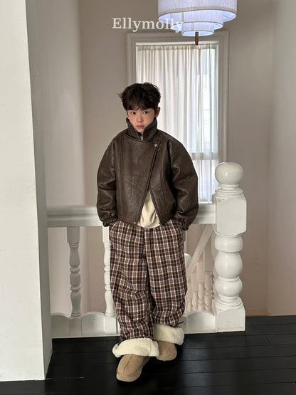 [PRE-ORDER] Teddy Fur Check Pants
