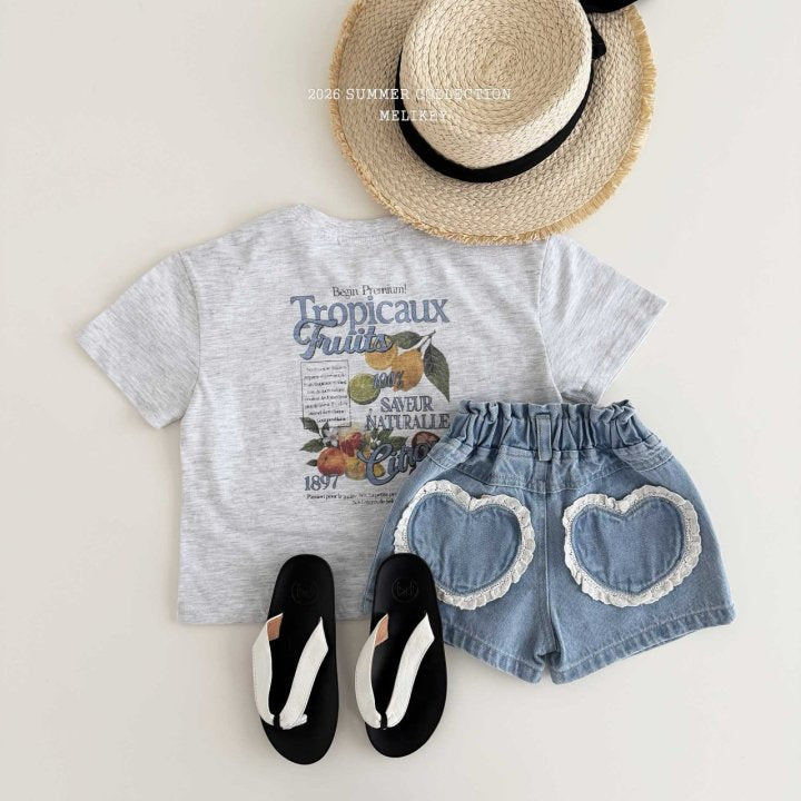 [PRE-ORDER] Heart Denim Shorts