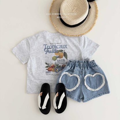 [PRE-ORDER] Heart Denim Shorts