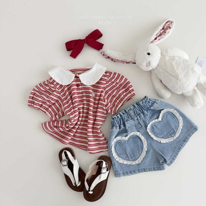 [PRE-ORDER] Heart Denim Shorts
