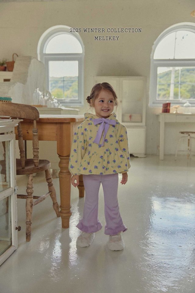 [PRE-ORDER] Mink Ribbed Frill Boot-Cut Pants