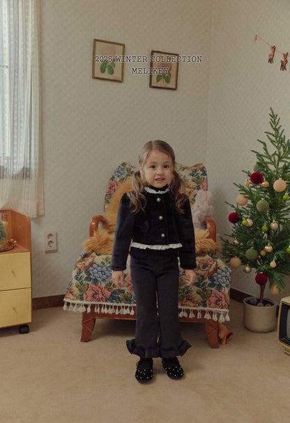 [PRE-ORDER] Mink Ribbed Frill Boot-Cut Pants