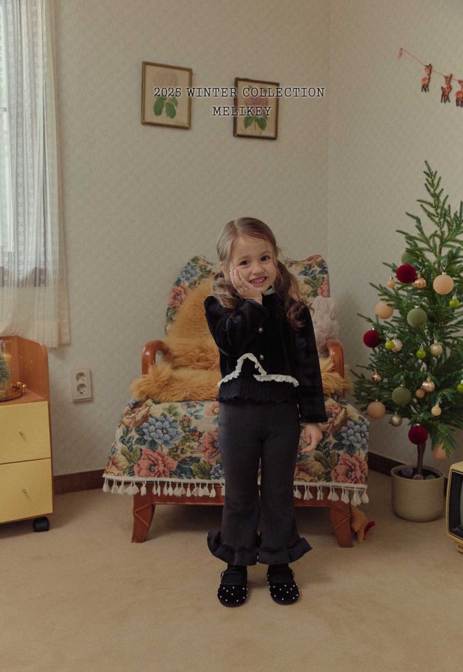 [PRE-ORDER] Mink Ribbed Frill Boot-Cut Pants