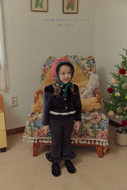 [PRE-ORDER] Mink Ribbed Frill Boot-Cut Pants