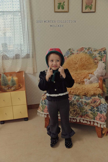 [PRE-ORDER] Mink Ribbed Frill Boot-Cut Pants