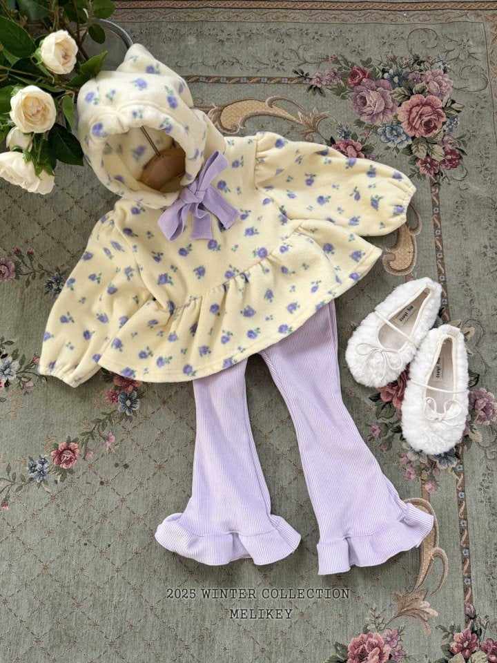 [PRE-ORDER] Mink Ribbed Frill Boot-Cut Pants