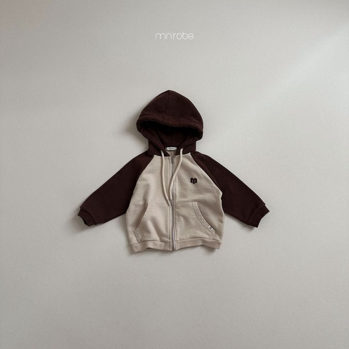 Lovei Hoodie Zip-Up Jacket [Brown/M(18-24m)]