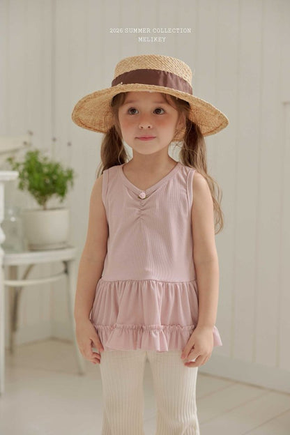[PRE-ORDER] Rose Frill Sleeveless T-Shirts
