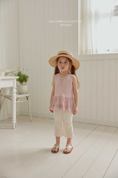 [PRE-ORDER] Rose Frill Sleeveless T-Shirts