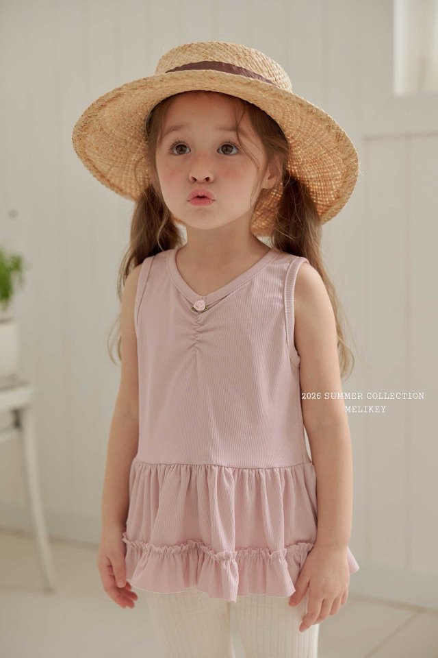 [PRE-ORDER] Rose Frill Sleeveless T-Shirts