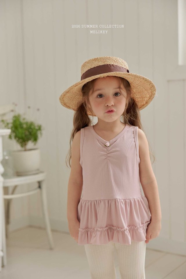 [PRE-ORDER] Rose Frill Sleeveless T-Shirts