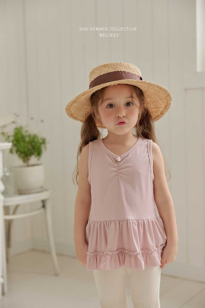 [PRE-ORDER] Rose Frill Sleeveless T-Shirts