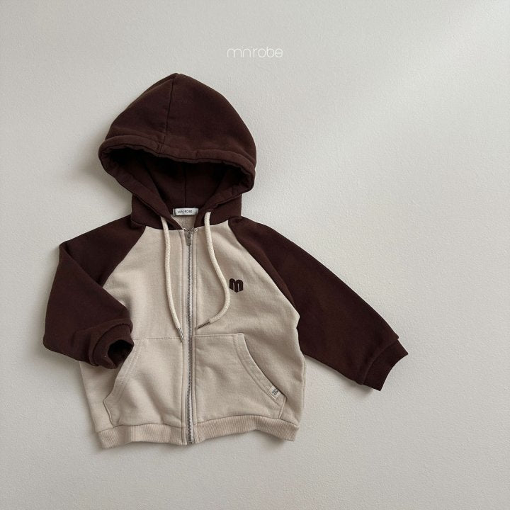 Lovei Hoodie Zip-Up Jacket [Brown/M(18-24m)]