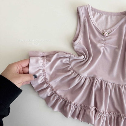 [PRE-ORDER] Rose Frill Sleeveless T-Shirts