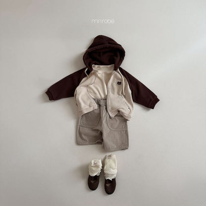 Lovei Hoodie Zip-Up Jacket [Brown/M(18-24m)]