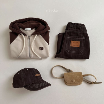 Lovei Hoodie Zip-Up Jacket [Brown/M(18-24m)]
