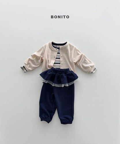 [PRE-ORDER] Heart Button Stripe T-Shirts