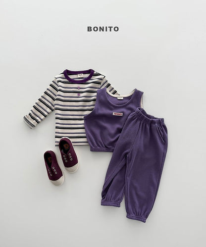 [PRE-ORDER] Heart Button Stripe T-Shirts