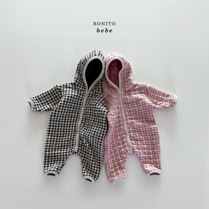 [PRE-ORDER] Quilted Check Hoodie Body Suit
