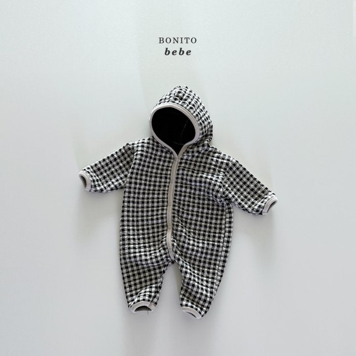 [PRE-ORDER] Quilted Check Hoodie Body Suit