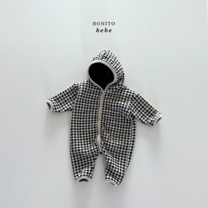 [PRE-ORDER] Quilted Check Hoodie Body Suit