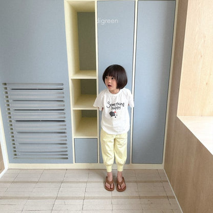 Something Puppy T-Shirts [Ivory/S(2-3yr)]