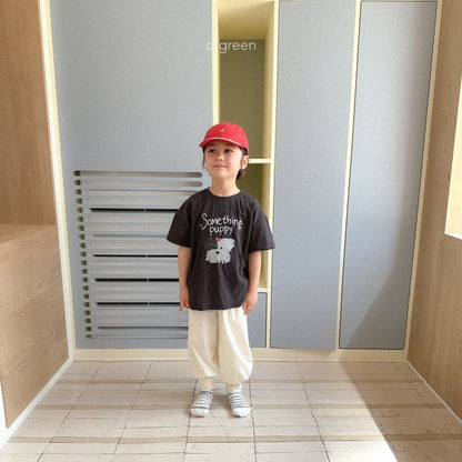Something Puppy T-Shirts [Ivory/S(2-3yr)]
