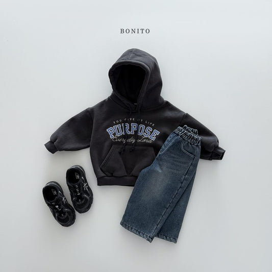 Purpose Hoodie Sweatshirts [Charcoal/M(3-4yr)]