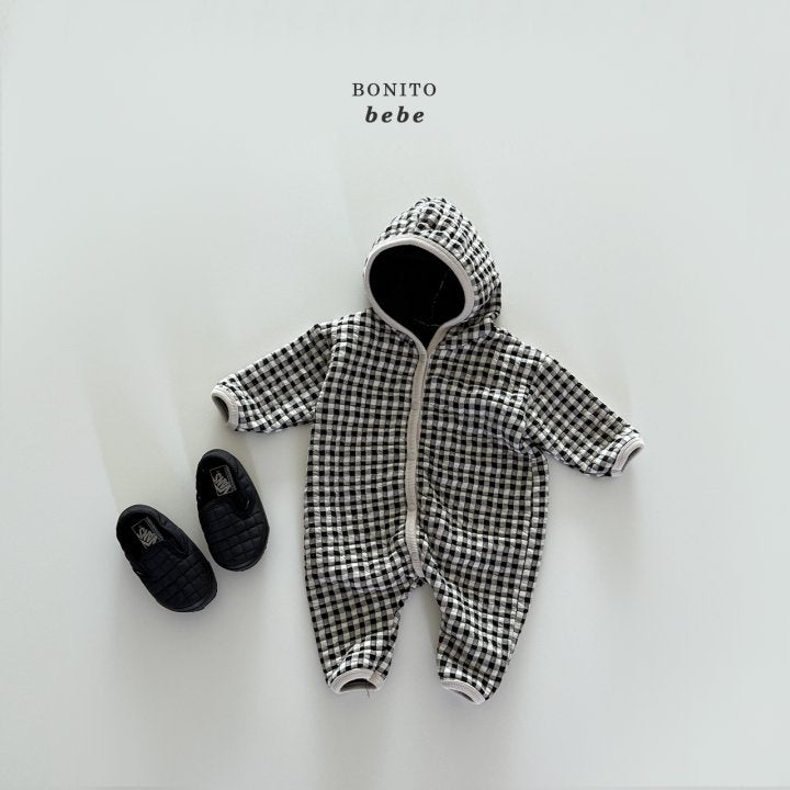 [PRE-ORDER] Quilted Check Hoodie Body Suit