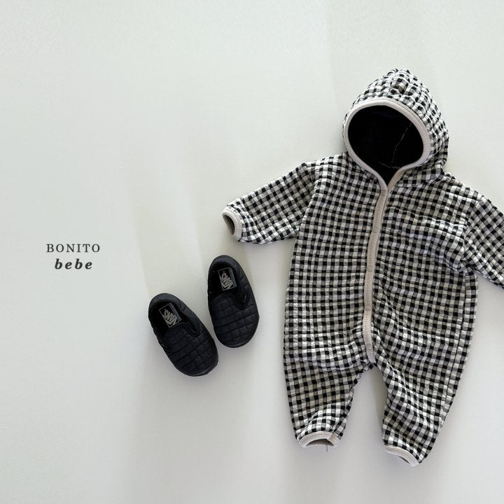 [PRE-ORDER] Quilted Check Hoodie Body Suit