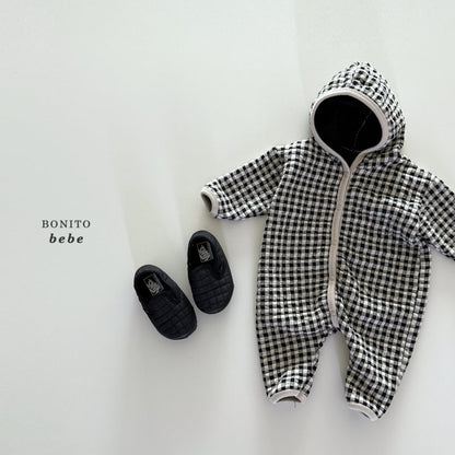 [PRE-ORDER] Quilted Check Hoodie Body Suit