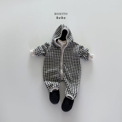 [PRE-ORDER] Quilted Check Hoodie Body Suit